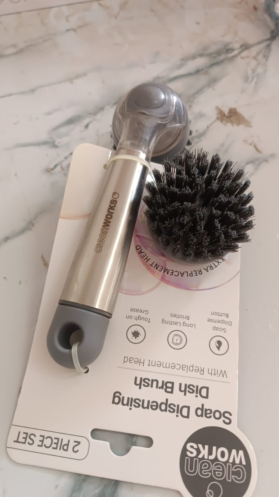 Cleaning Brushes Set, Scrub Brush Bathroom Brush, Long Handle Liquid Dispenser Pot Washing Brush Cleaning Brushes Set, Scrub Brush Bathroom Brush, Long Handle Liquid Dispenser Pot Washing Brush